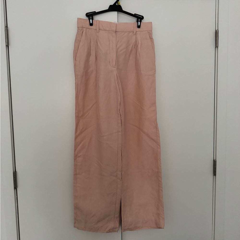 Aritzia Wilfred Effortless Pant Linen, Coral Blush